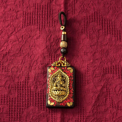 Nepal Exotic Keychain Pendant Creative Personality Men'S And Women'S Car Chain Red Hand Woven Rope Pendant