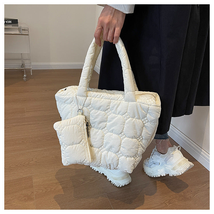 Simple Solid Color LargeÂ Capacity Tote Bag