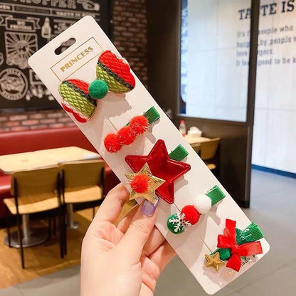 Cute Reindeer Christmas Theme Hair Clip