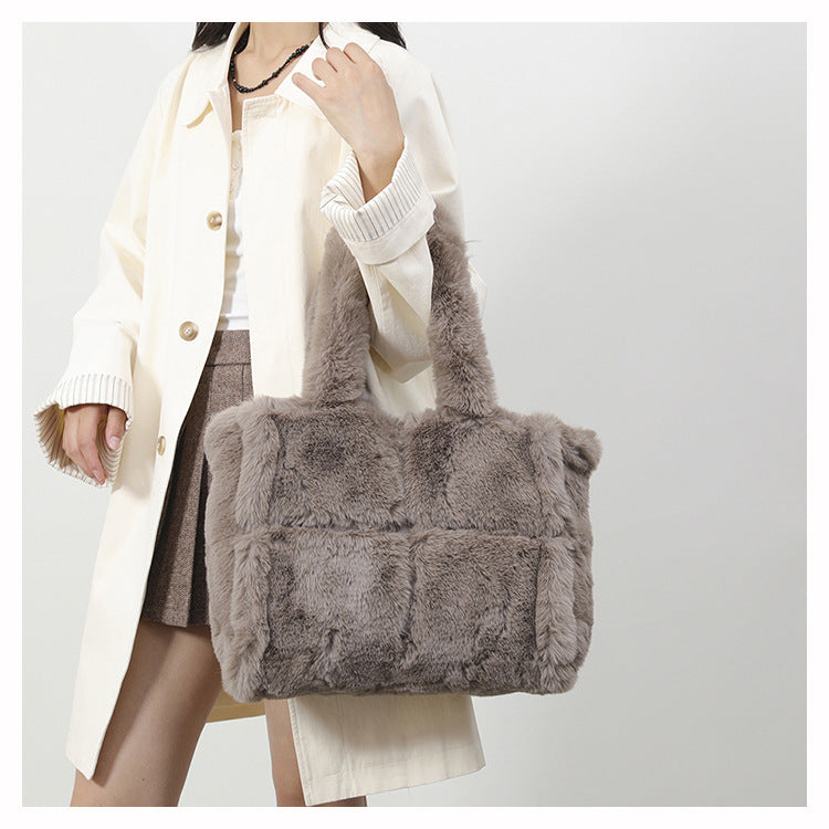 Minimalist Fluffy Large Capacity Tote Bag