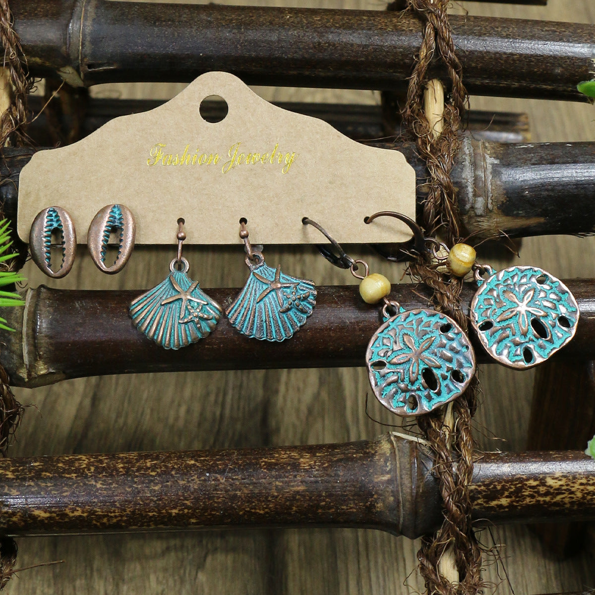Boho Starfish Shell Earrings Vintage Style Ocean-Inspired Studs