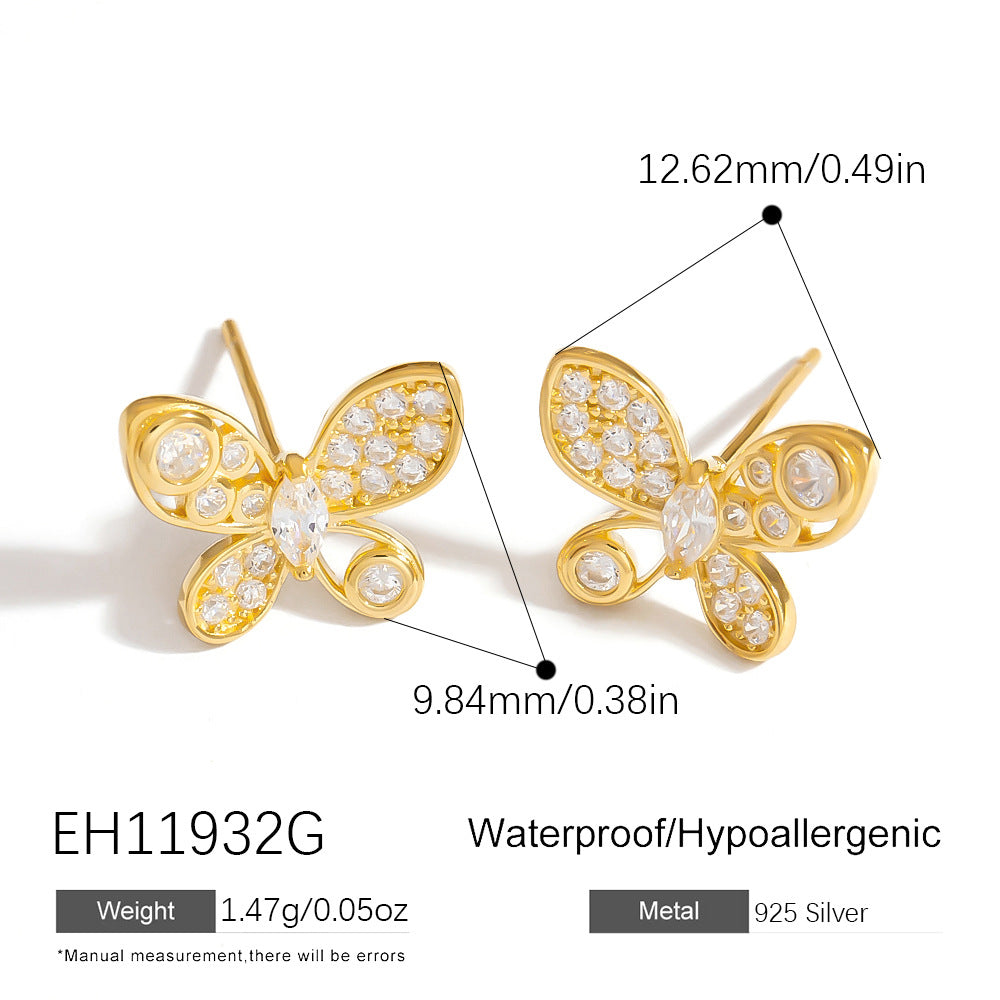 Elegant 925 Silver Pearl Earrings with Geometric Design