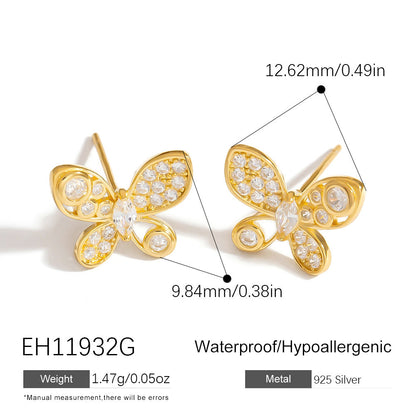 Elegant 925 Silver Pearl Earrings with Geometric Design
