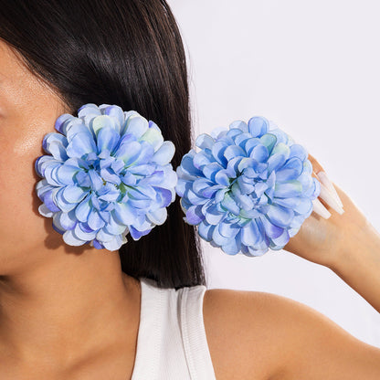 Colorful Floral Earrings With Sunflower And Rose Design