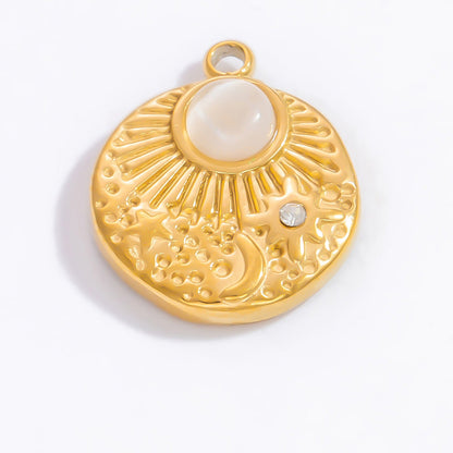 Natural Stone DIY Jewelry Accessories Stainless Steel 18K Gold Necklace Bracelet