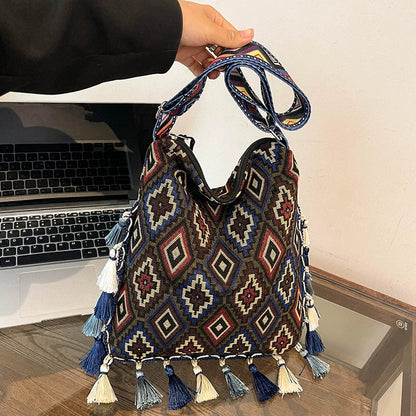 Tibetan Ethnic Style Bag Large Capacity Bohemian Shoulder Messenger Bag