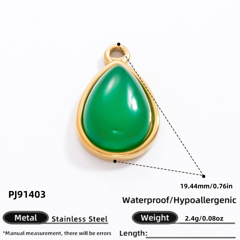 Handmade Stainless Steel 18K Gold Plated Earrings and Necklace Set