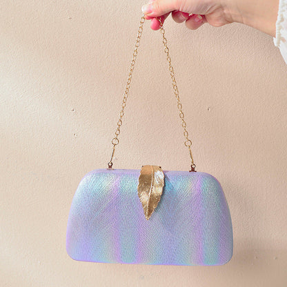 Trendy Gradient Leaf Clutch Bag for Women