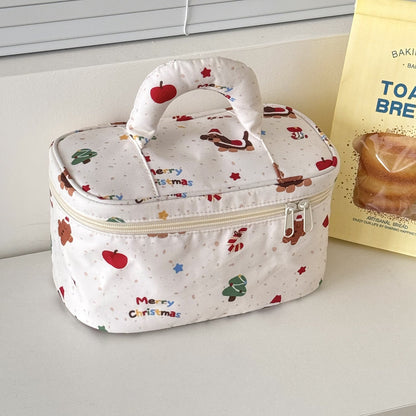 Cute Bear Print Large Capacity Makeup Bag