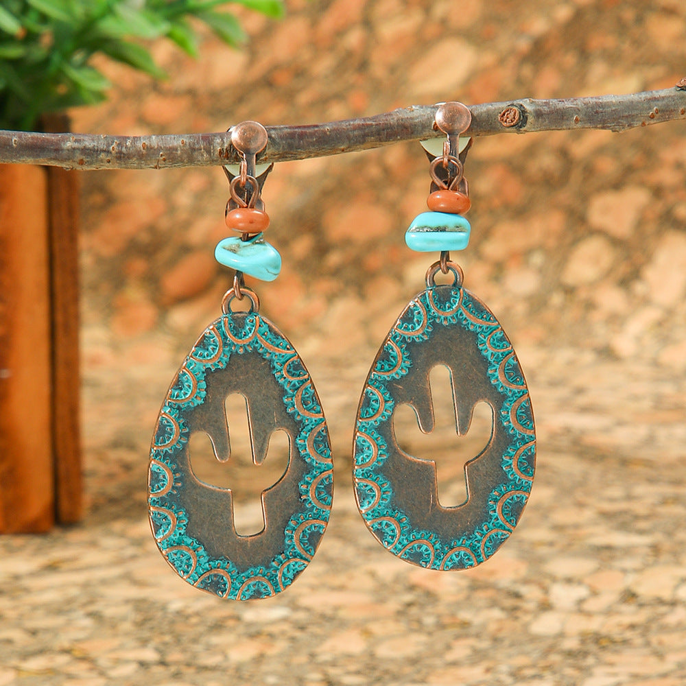 Bohemian Style Metal Earrings Vintage Tassel Earrings for Women