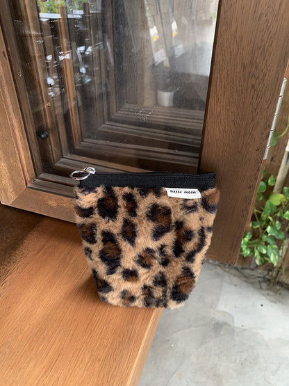 Leopard Print Makeup Bag Large Capacity Portable Travel Toiletry Organizer