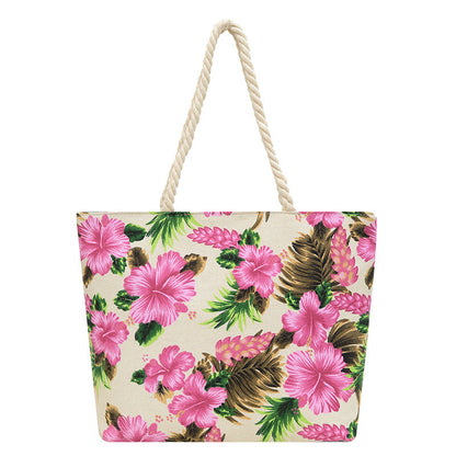 Fashionable Floral Canvas Tote Bag for Women