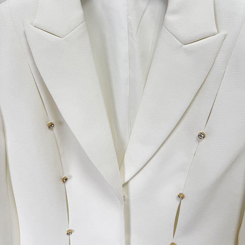 Hollow Out Blazer Pants Set