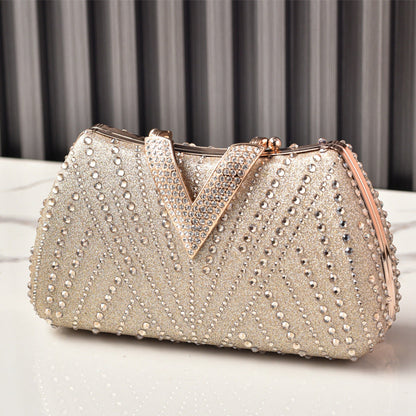 Rhinestone Evening Clutch Luxury Party Bag