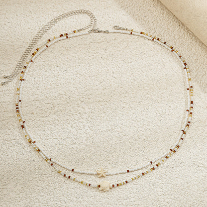 Double Layered Starfish Beaded Waist Chain
