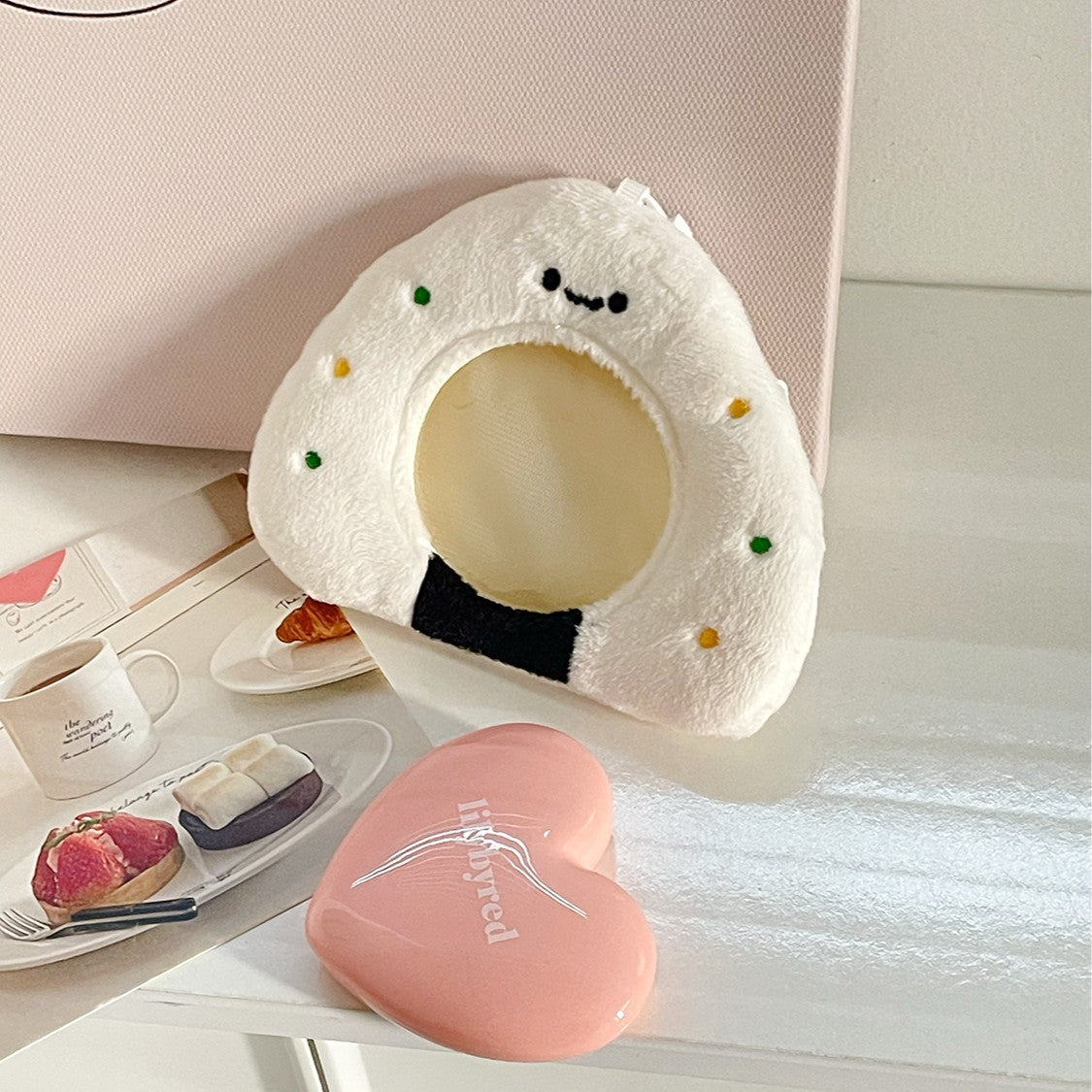 Anime Plush Card Holder Keychain Cute Mini Bag