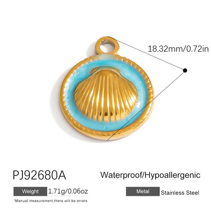 Heart Flower Pendant Accessories 18K Gold Plated Stainless Steel Jewelry
