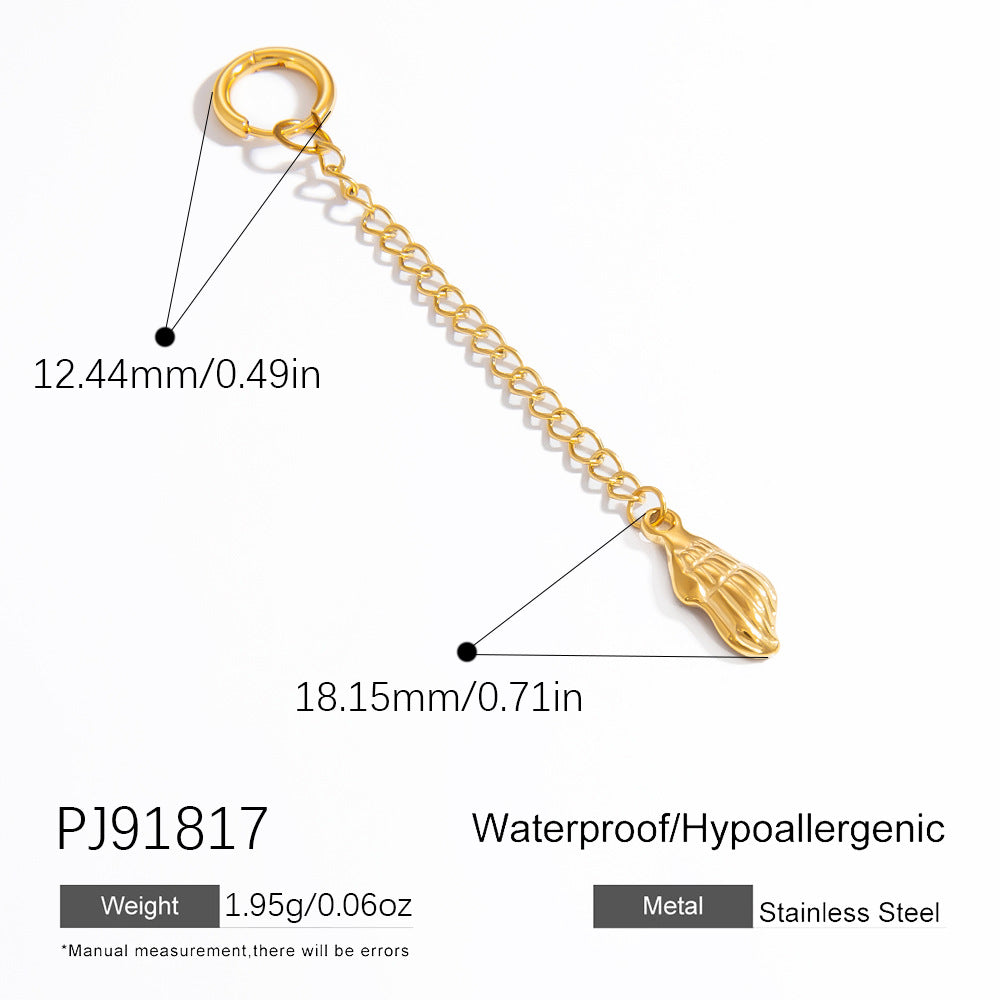 Stainless Steel Starfish & Shell Pendant Jewelry