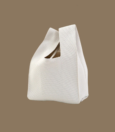 Knitted Tote Bag With Cute Designs Soft Polyester Casual