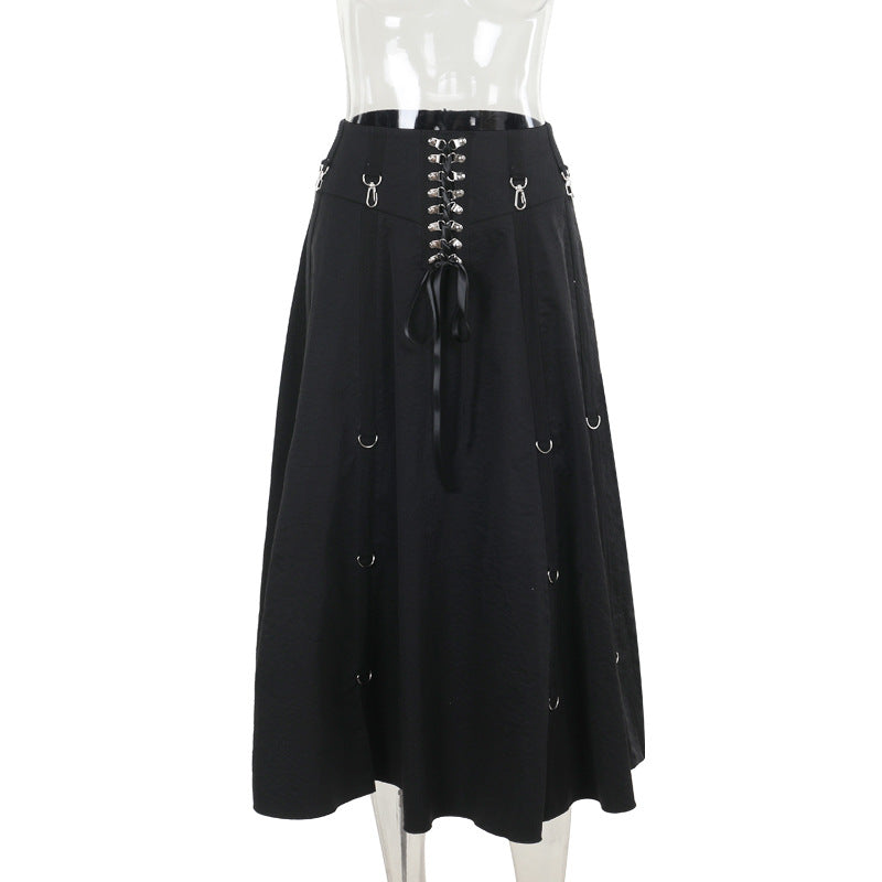 Summer Black A-Line Bodycon Skirt