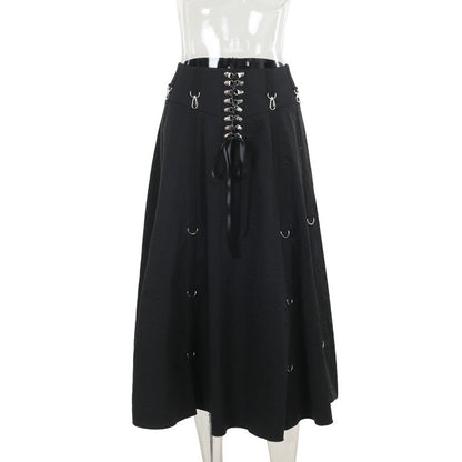 Summer Black A-Line Bodycon Skirt
