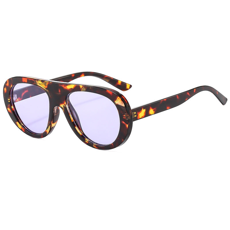 Elegant Oval Sunglasses Non-Polarized UV400 Protection