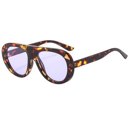 Elegant Oval Sunglasses Non-Polarized UV400 Protection