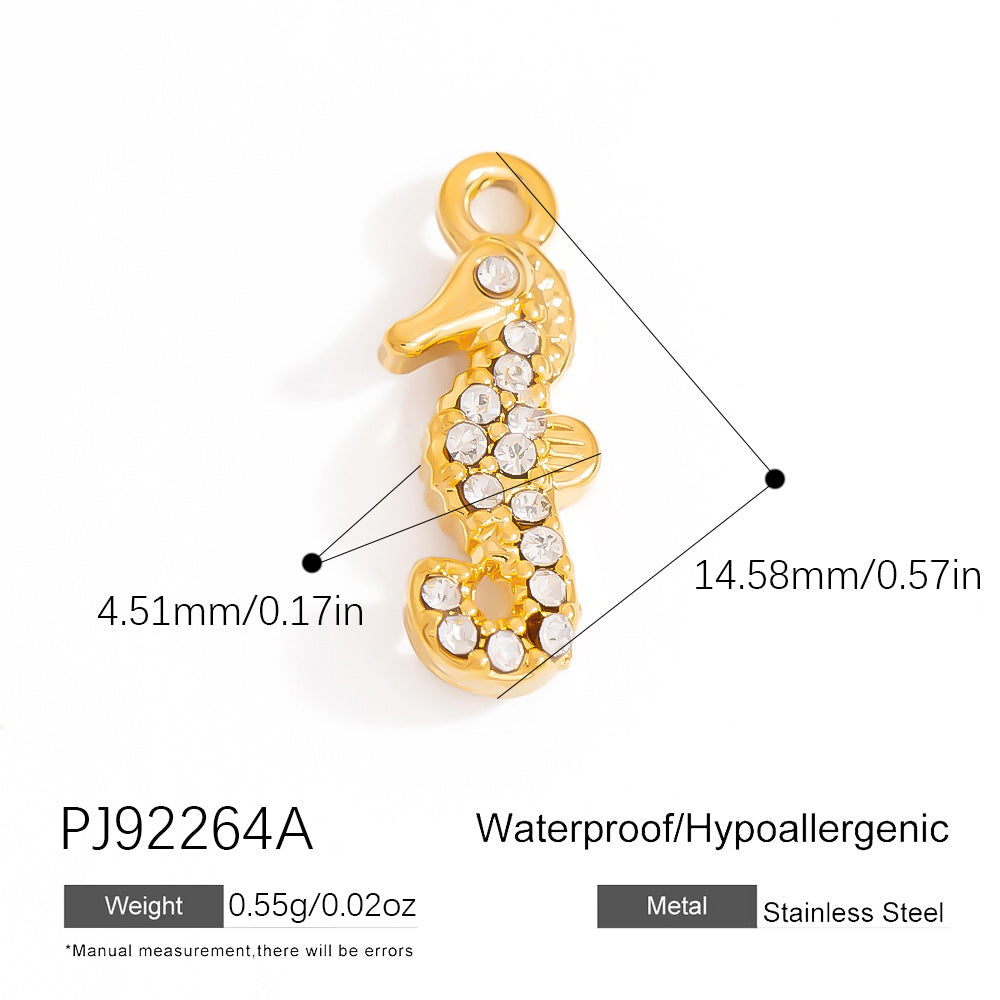 DIY Stainless Steel Shell Pendant Jewelry Trendy Fashion Necklace Bracelet Earrings