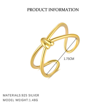 Zircon Cross Simple Adjustable Rings