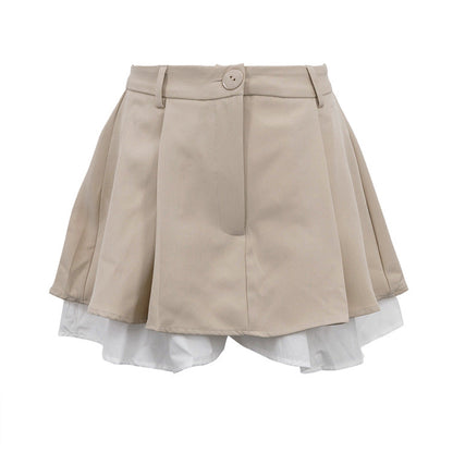Color-Block A-Line Skirt for Women | High-Waisted Trendy Street Style