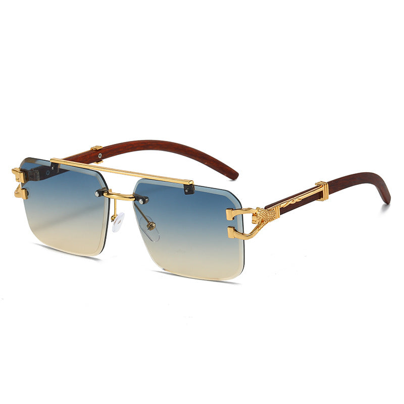 Trendy Square Unframed Sunglasses for Men and Women