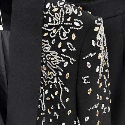 Beaded Embellished Blazer Pantsuit Set