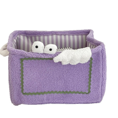 Monster Plush Storage Basket Cute Toy Organizer