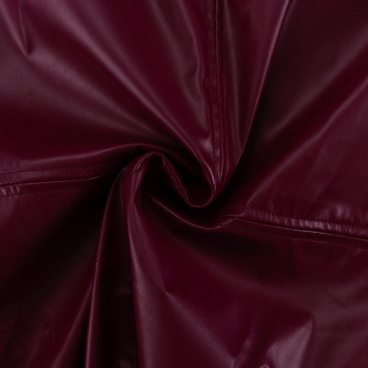 Burgundy High Waist Split Maxi Skirt for Elegant Casual Wear