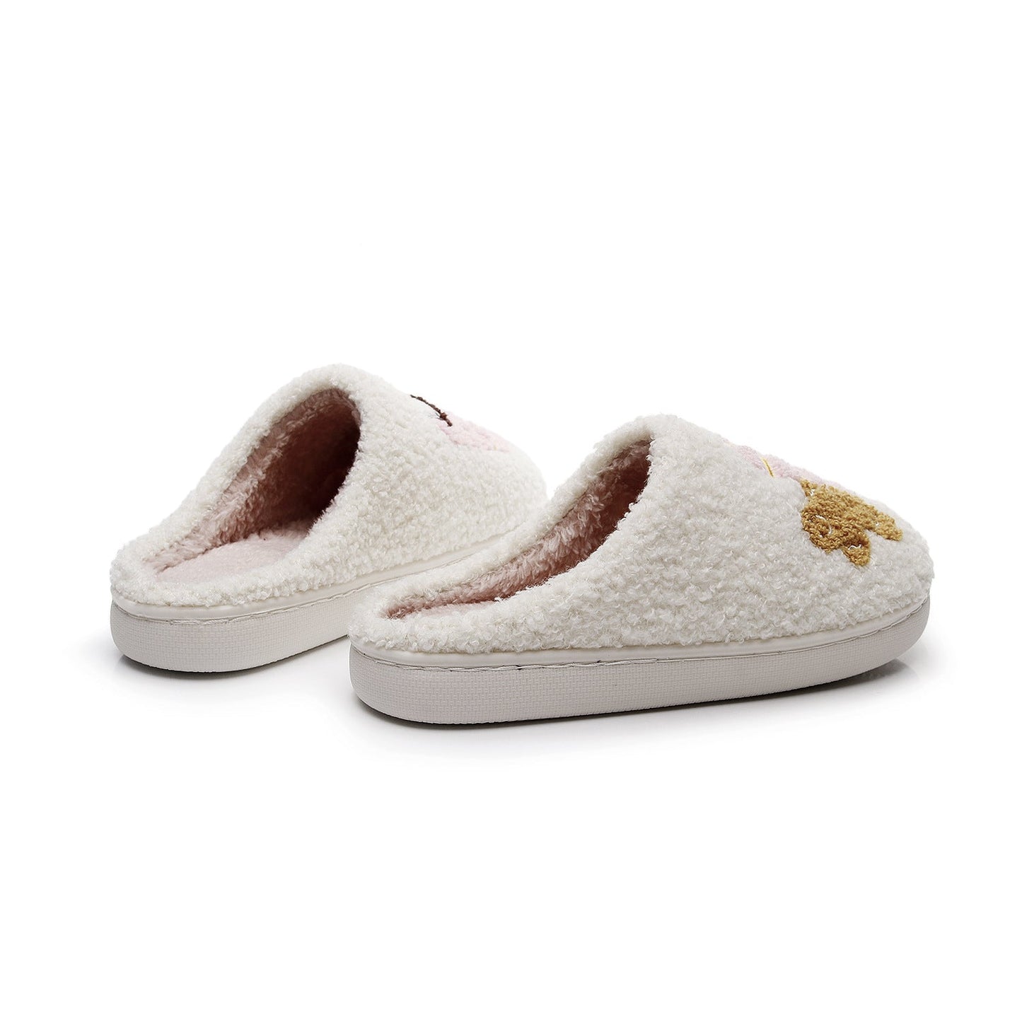Cute Thicken Fleece Non-Slip Indoor Slippers