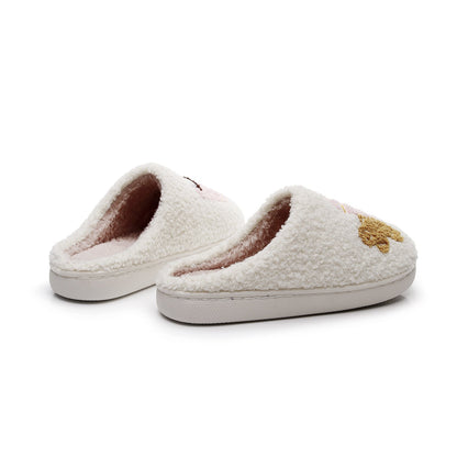 Cute Thicken Fleece Non-Slip Indoor Slippers