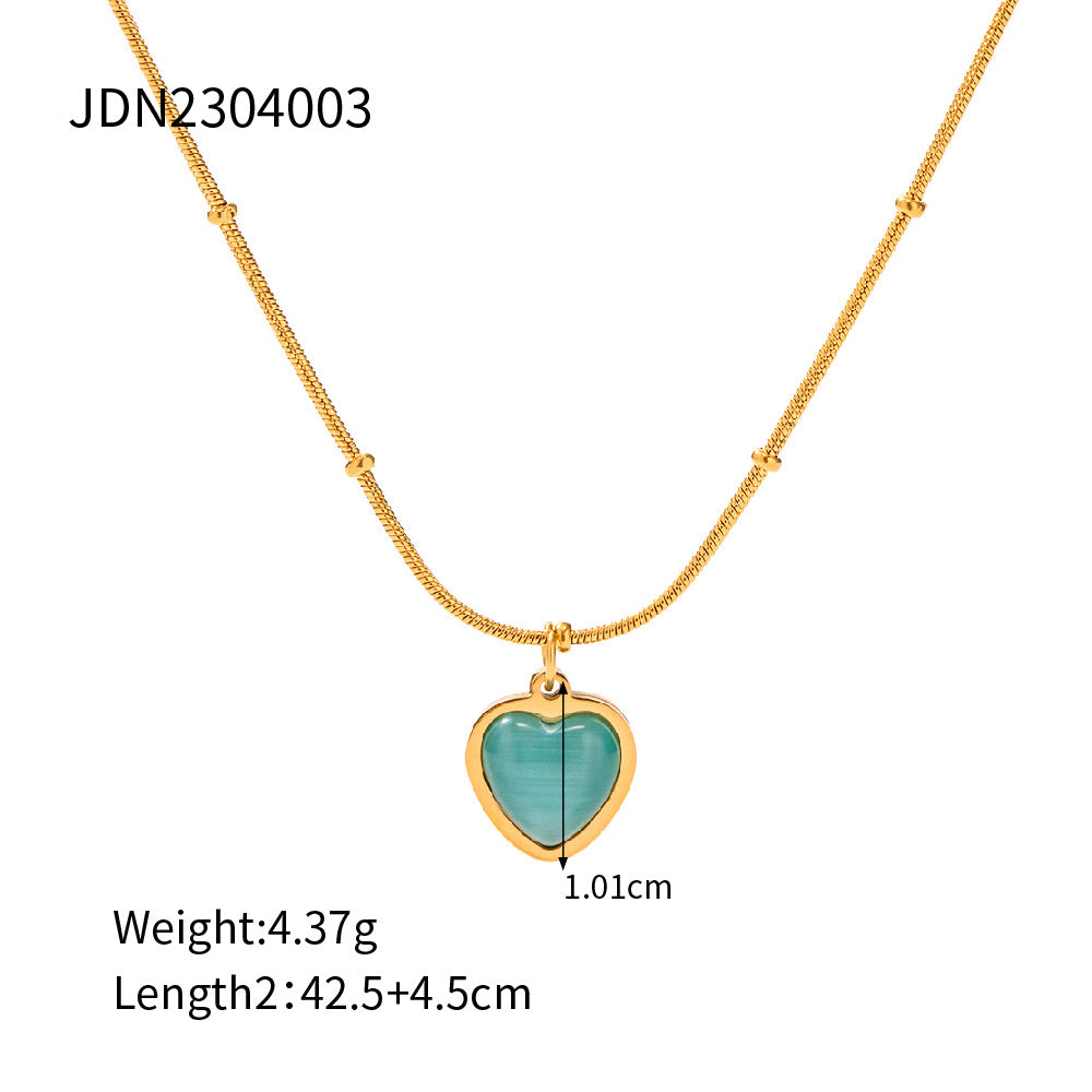 Blue Gemstone Square Necklace