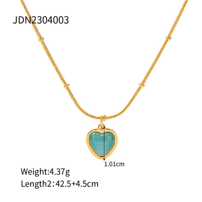 Blue Gemstone Square Necklace