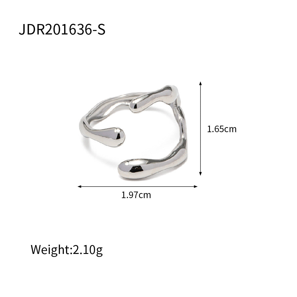 Geometric Cross Adjustable Ring