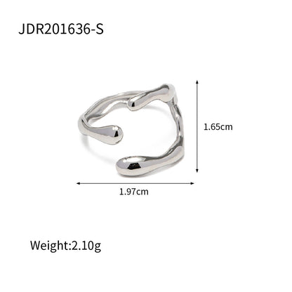 Geometric Cross Adjustable Ring