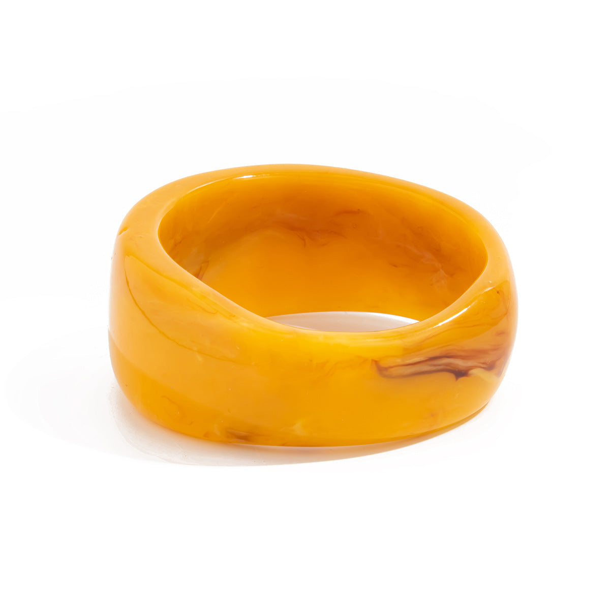 New Ombre Resin Geometric Coffee Wide Bracelet