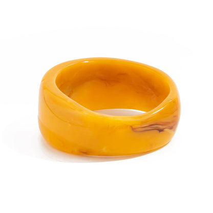 New Ombre Resin Geometric Coffee Wide Bracelet