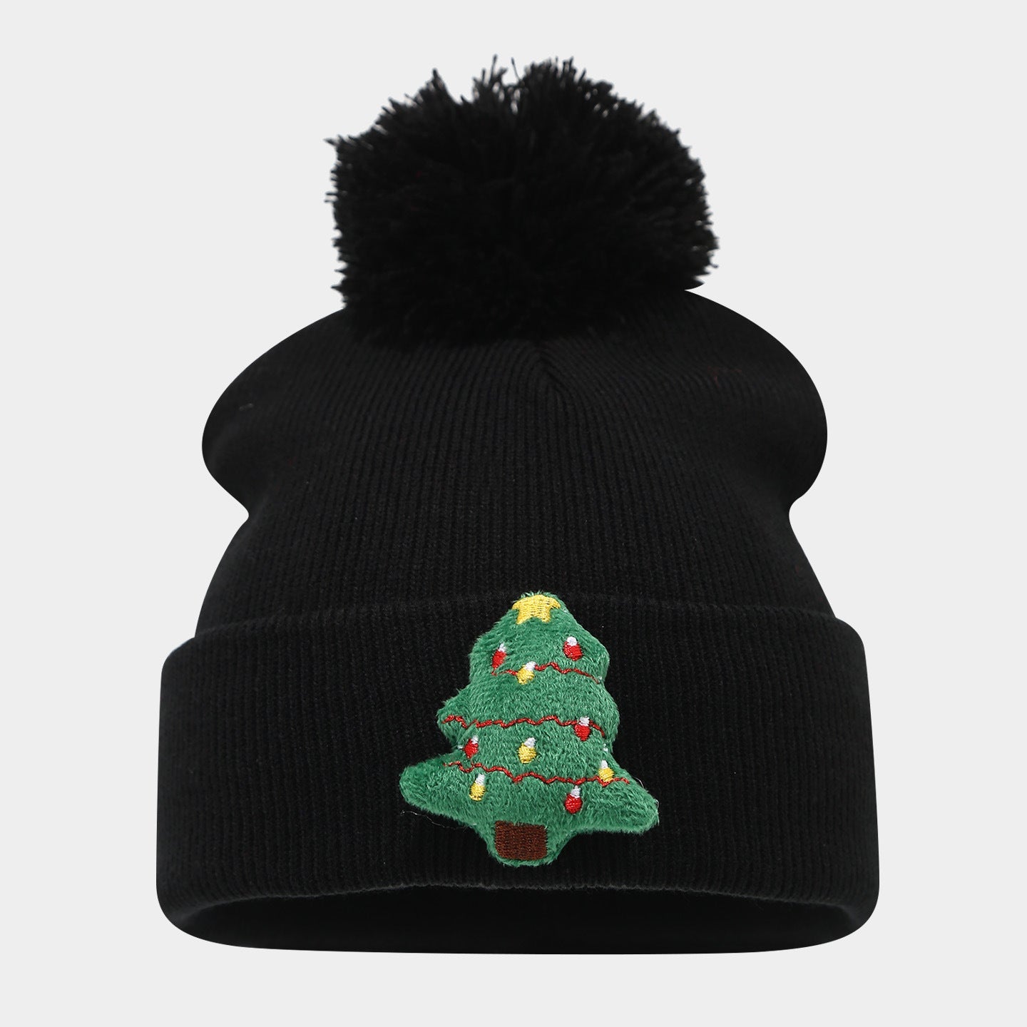 Cute Warm Christmas Knit Beanie Hat With Pom