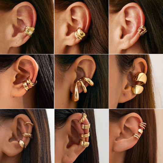Geometric Metal Teardrop Earrings Fashion Statement Hoops