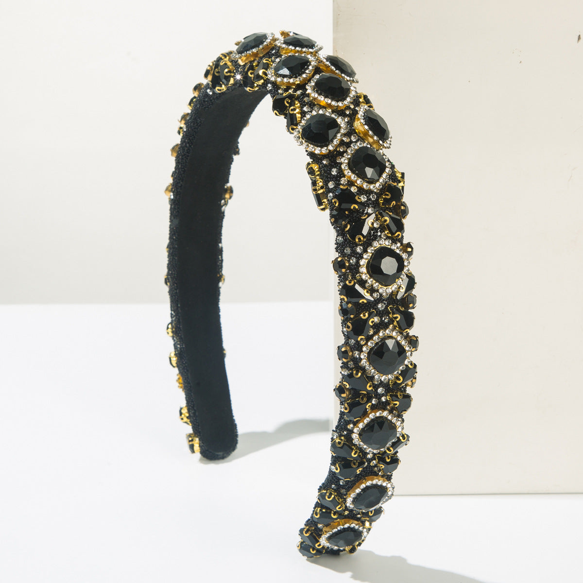 Baroque Rhinestone Headband Colorful Crystal Hair Accessory