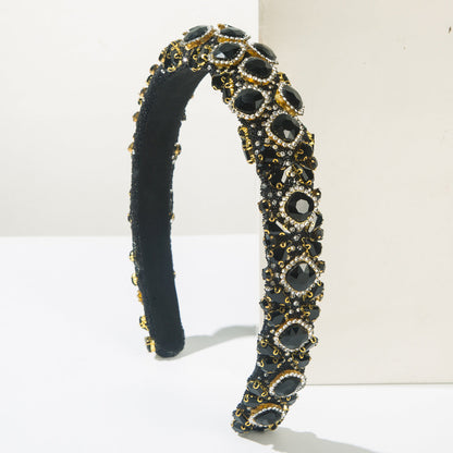 Baroque Rhinestone Headband Colorful Crystal Hair Accessory