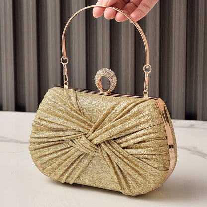 Fashionable Evening Clutch Bag With Bow Detail Retro Style