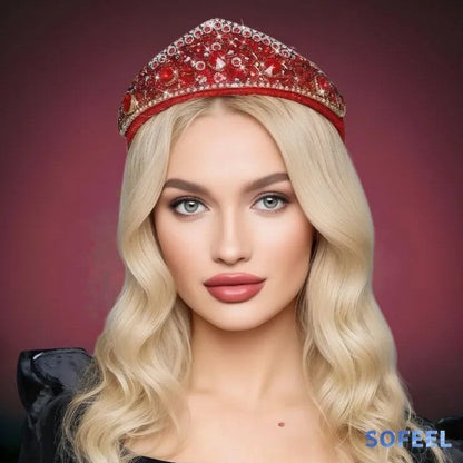 Baroque Style Wide Headband with Crystal Accents
