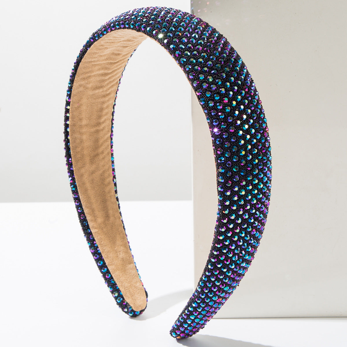 Wide Brim Rhinestone Headband Glamorous Party Hair Accessory