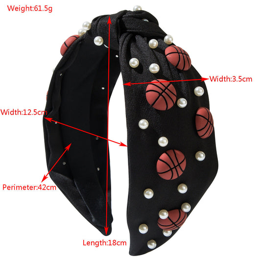 Sporty Pearl Headband Casual Hair Accessory